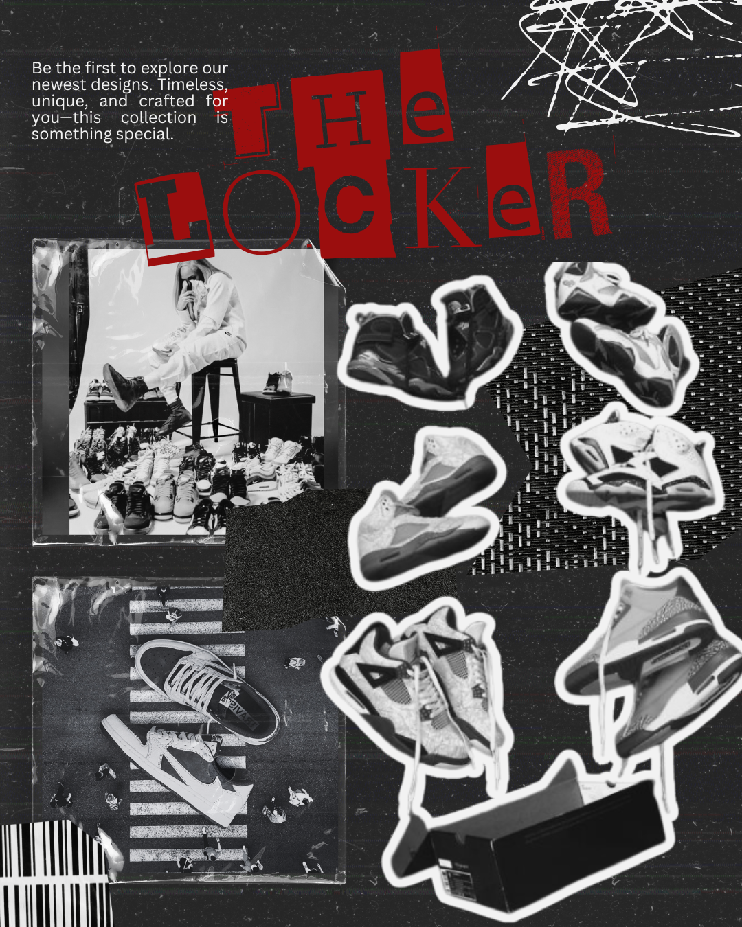 Black and White Refined Scrapbook New Collection Announcement Instagram Post